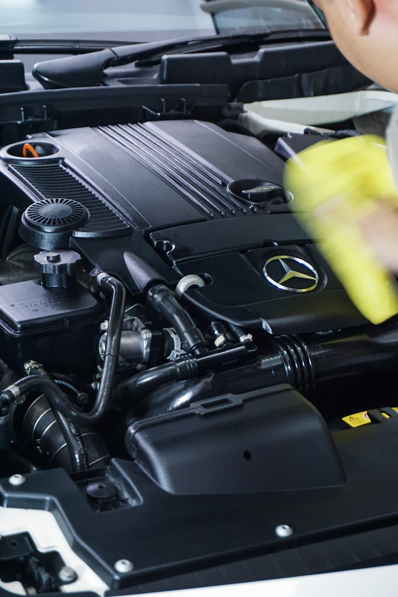 Engine bay cleaning