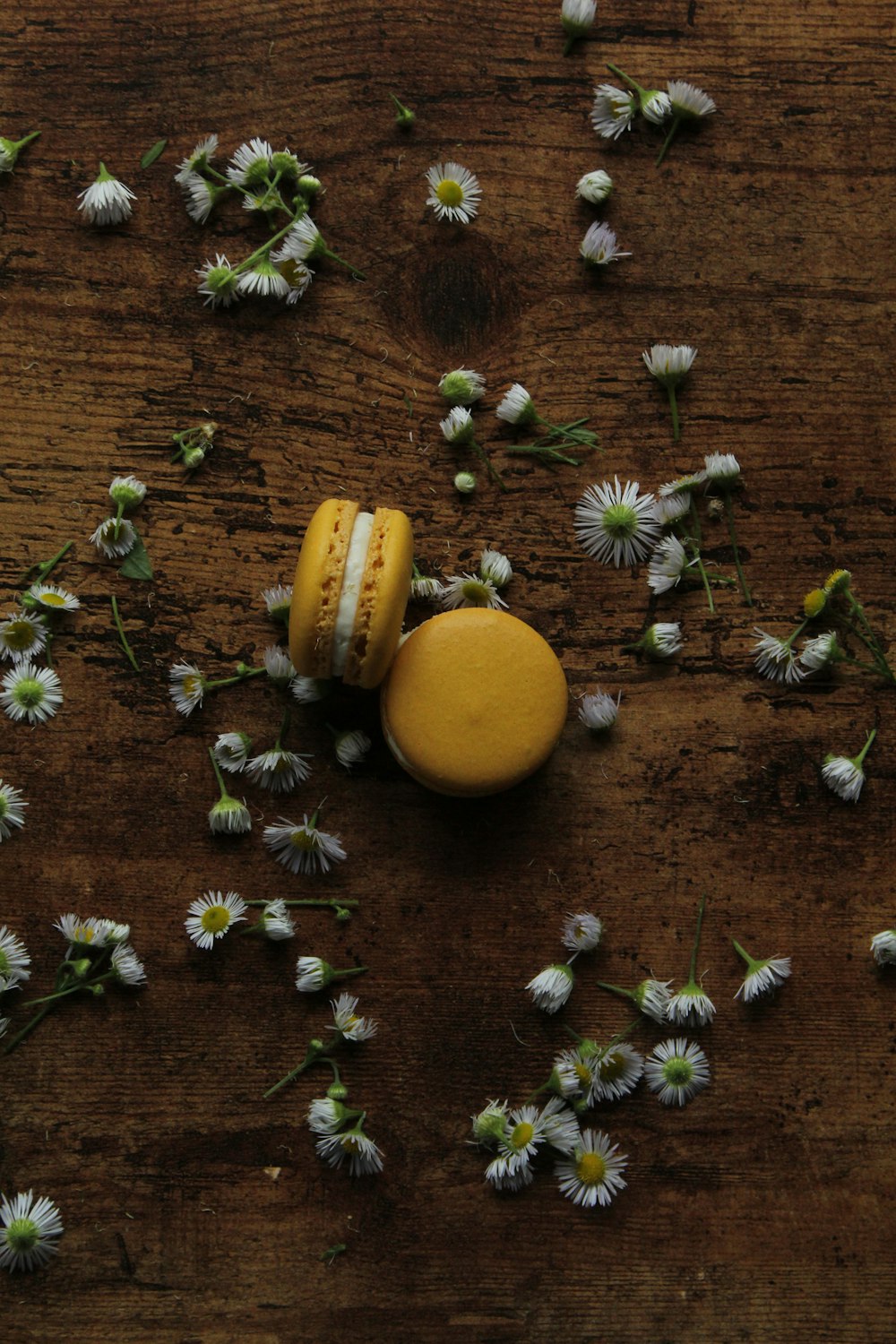 yellow fruit on brown wooden table