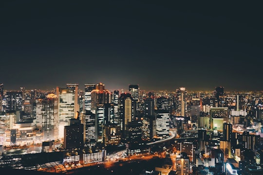 city with high rise buildings during night time in KUCHU TEIEN OBSERVATORY Japan