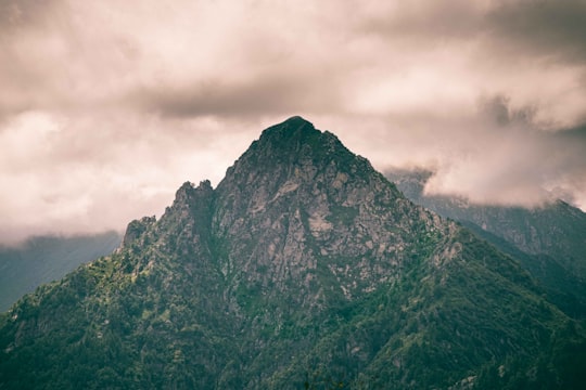 green and gray mountain under cloudy sky during daytime in Alagna Valsesia Italy