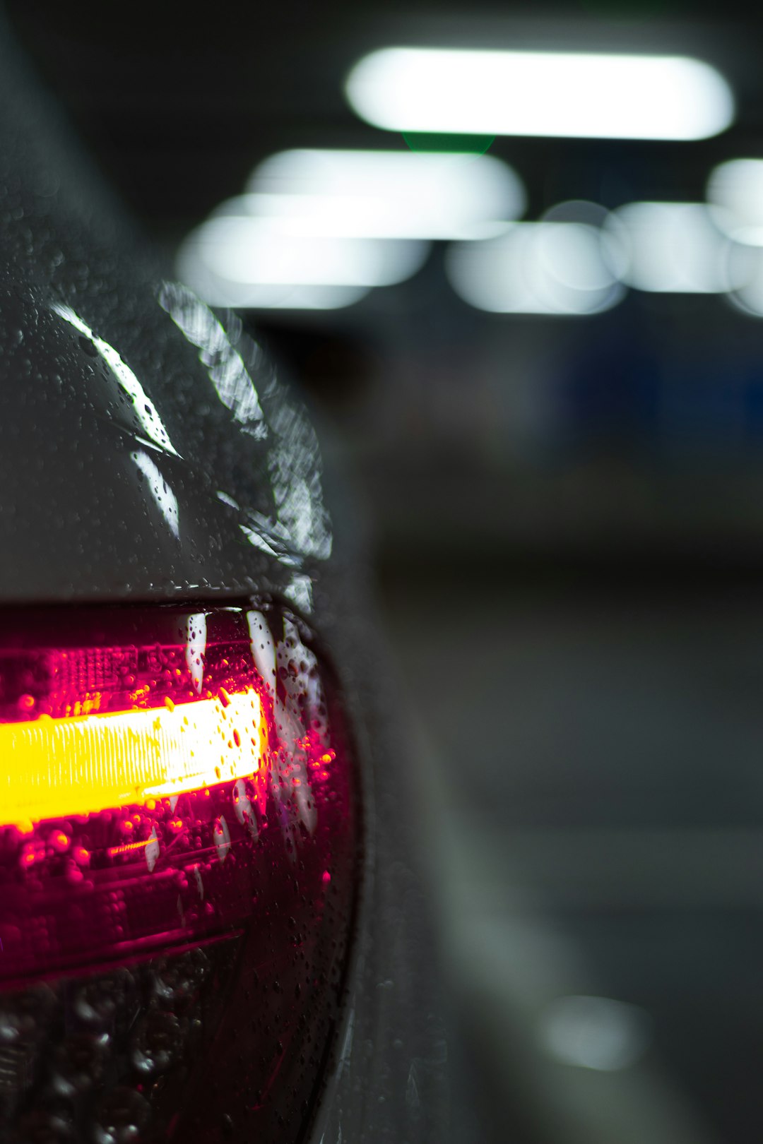 black and red car tail light