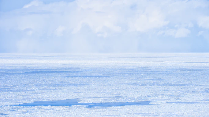 white clouds over the sea