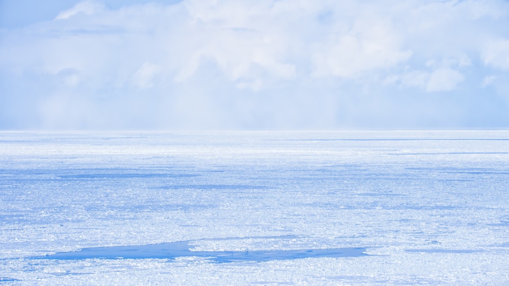 white clouds over the sea