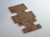 brown wooden blocks on white table