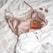A pink silk camisole with lace detailing is draped over a white surface. Next to it is a bottle of Chanel perfume and a pair of white denim shorts. Beside the camisole, there are floral-shaped earrings.