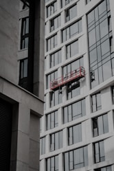 red and white concrete building