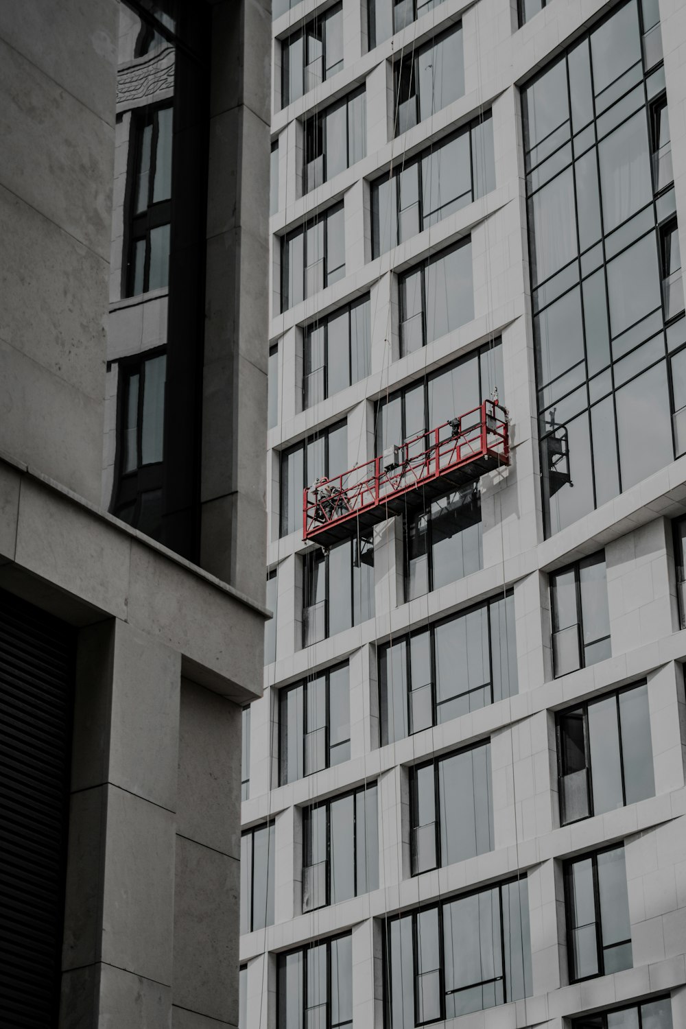 red and white concrete building