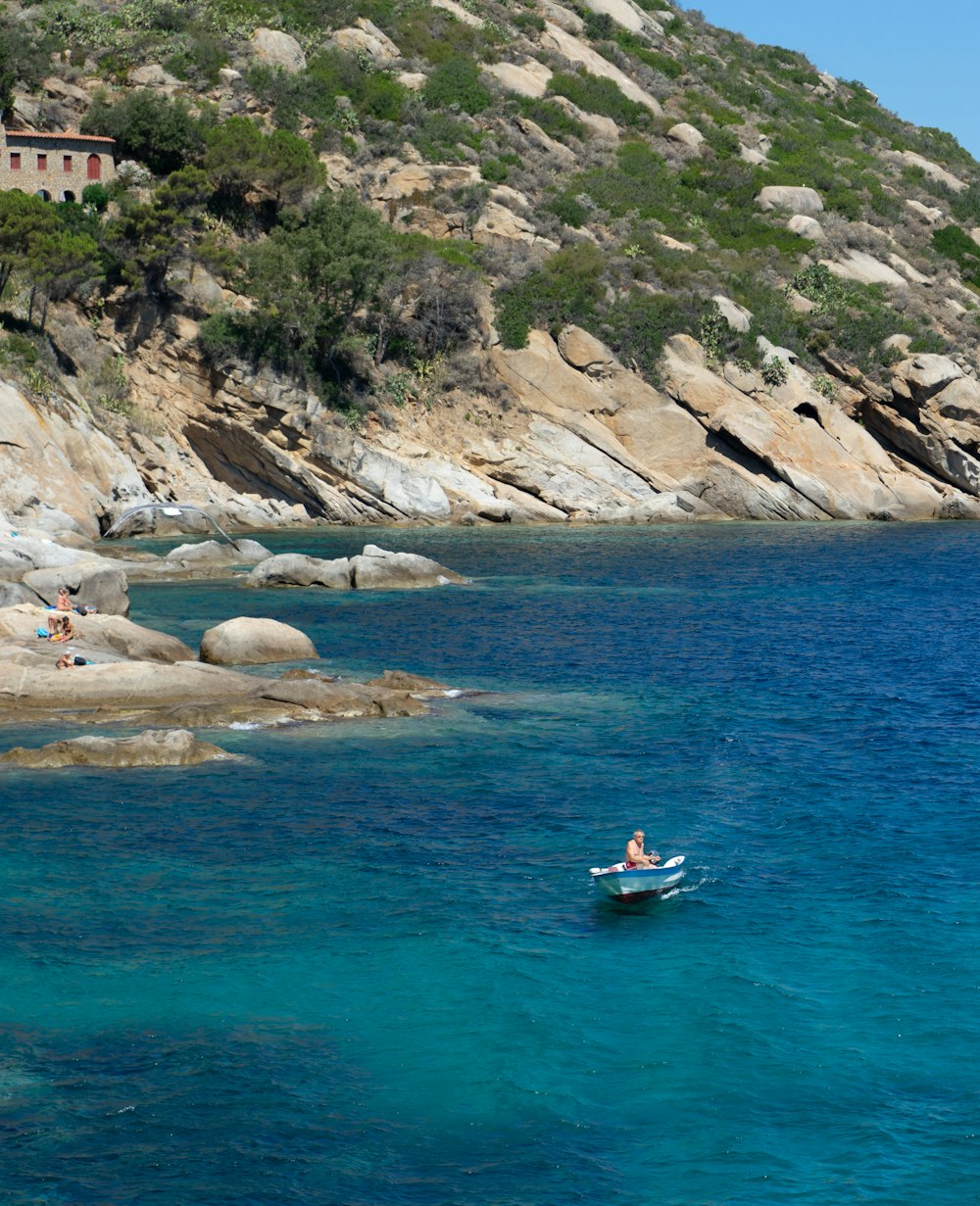 people riding on boat on blue sea during daytime