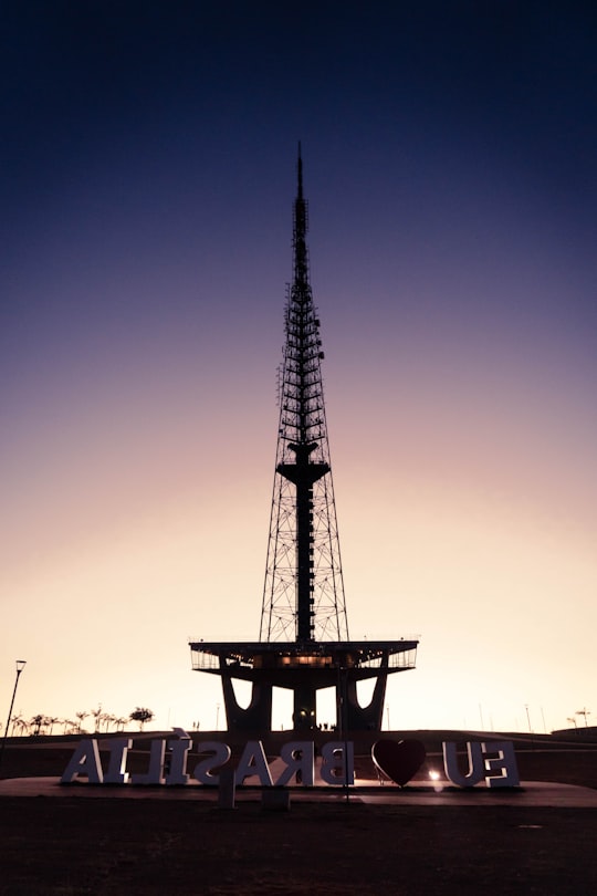 silhouette of windmill during sunset in Brasilia TV Tower Brasil