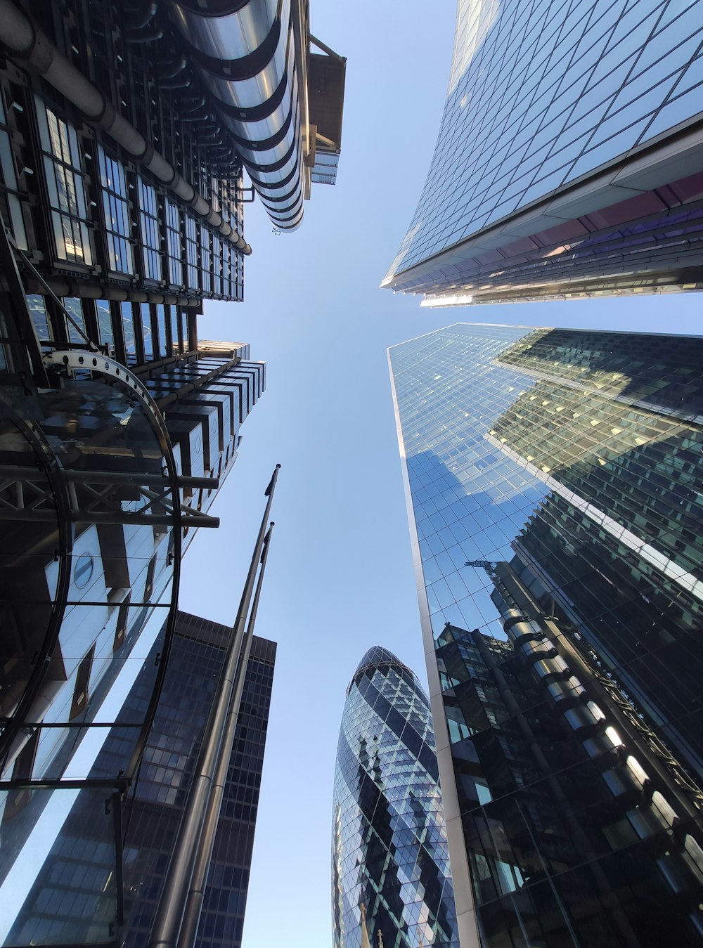 low angle photography of high rise buildings