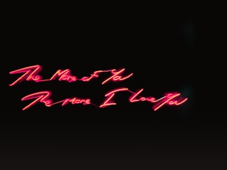 A sleek chat interface glowing in neon blue and pink, showing a conversation with pam.