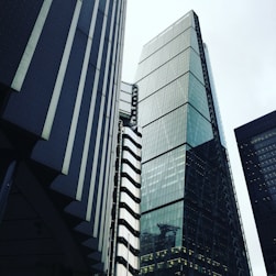 grayscale photo of high rise building