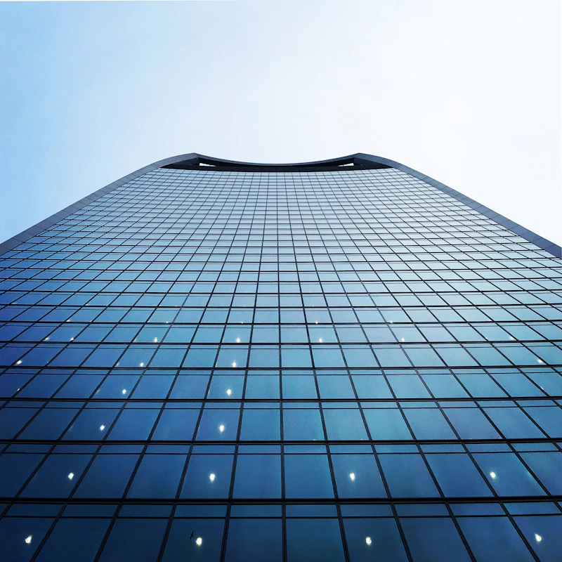High-rise elevation in perspective