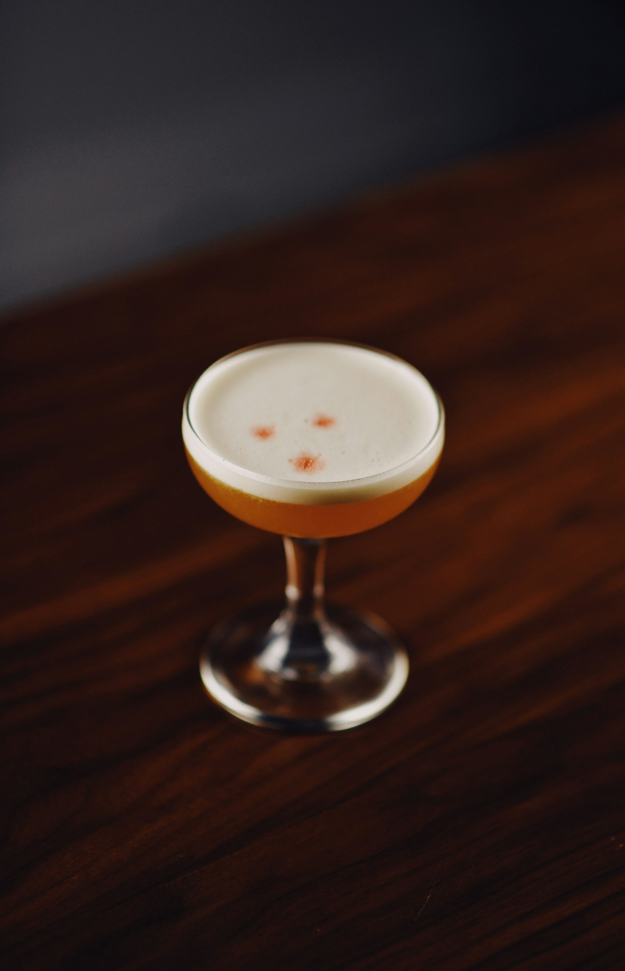 cocktail with egg white