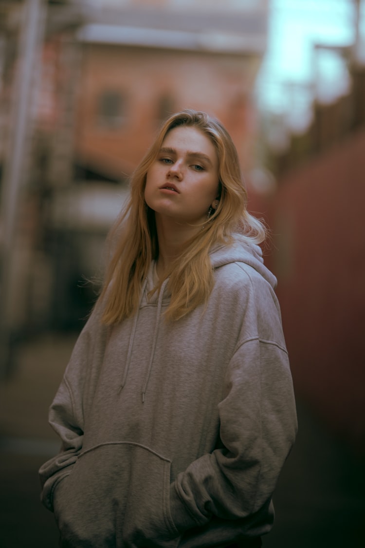 Buzo Hoodie Gris Melange