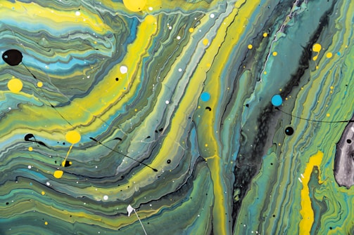 An abstract artwork inspired by African music and dance.