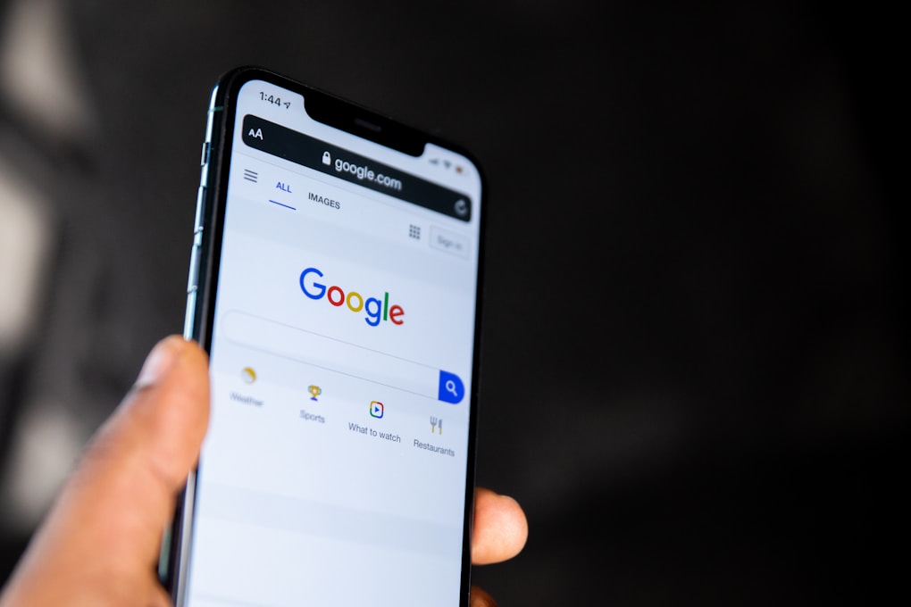 Google Business Profile and local search listing visible on a laptop screen