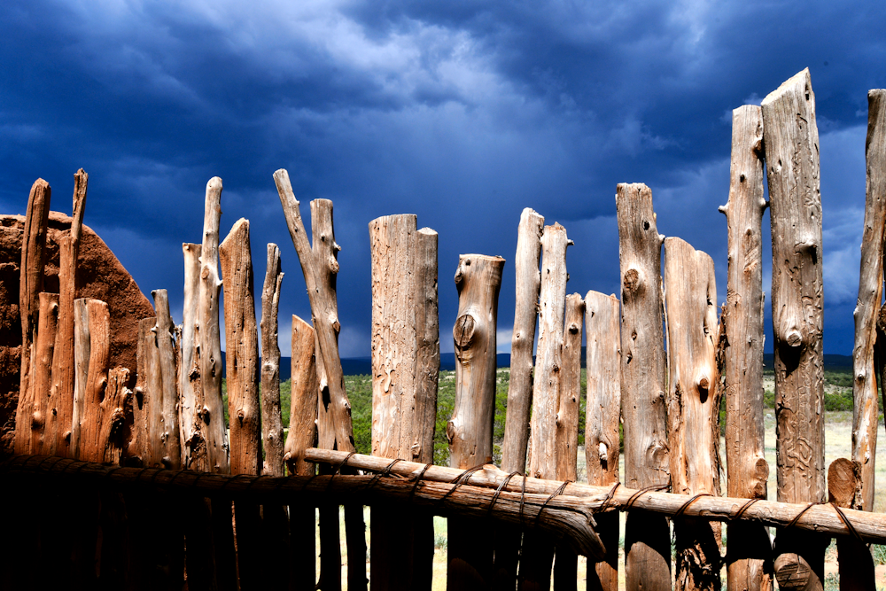 brown wooden fence under blue sky during daytime