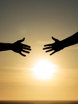 silhouette of persons hand