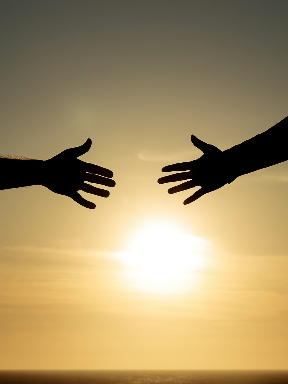 silhouette of persons hand