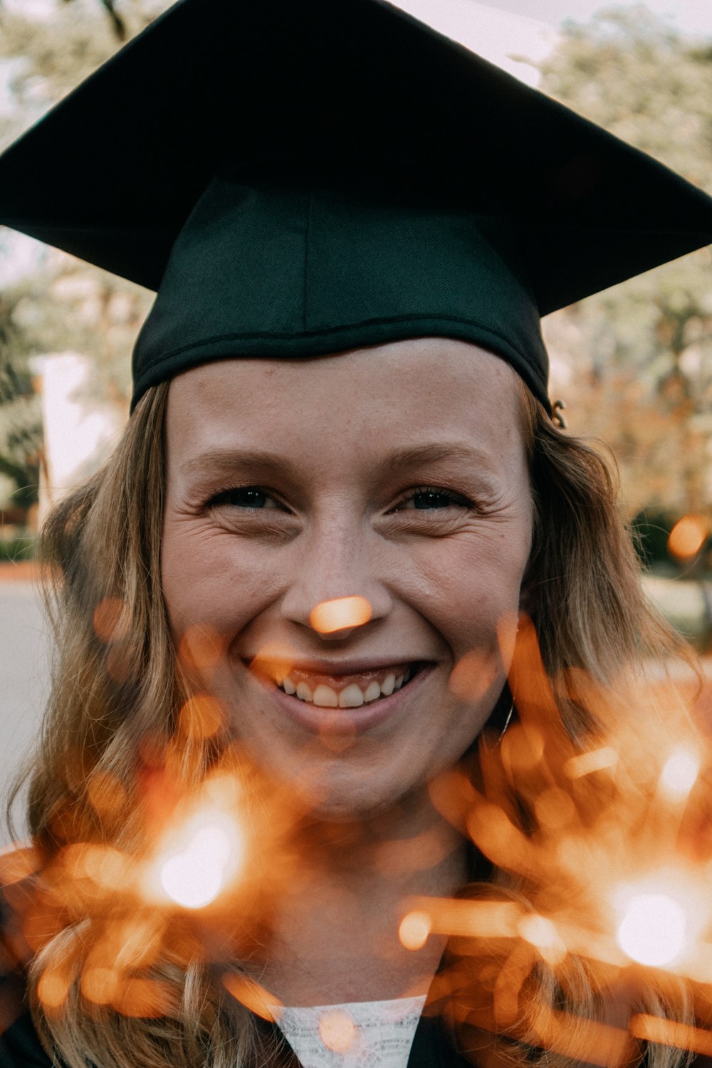 woman in black academic dress