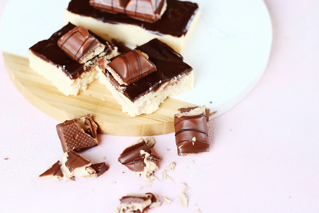 chocolate cake on white ceramic plate