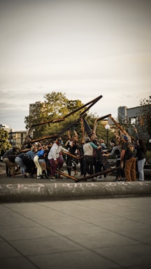 people sitting on bench during daytime
