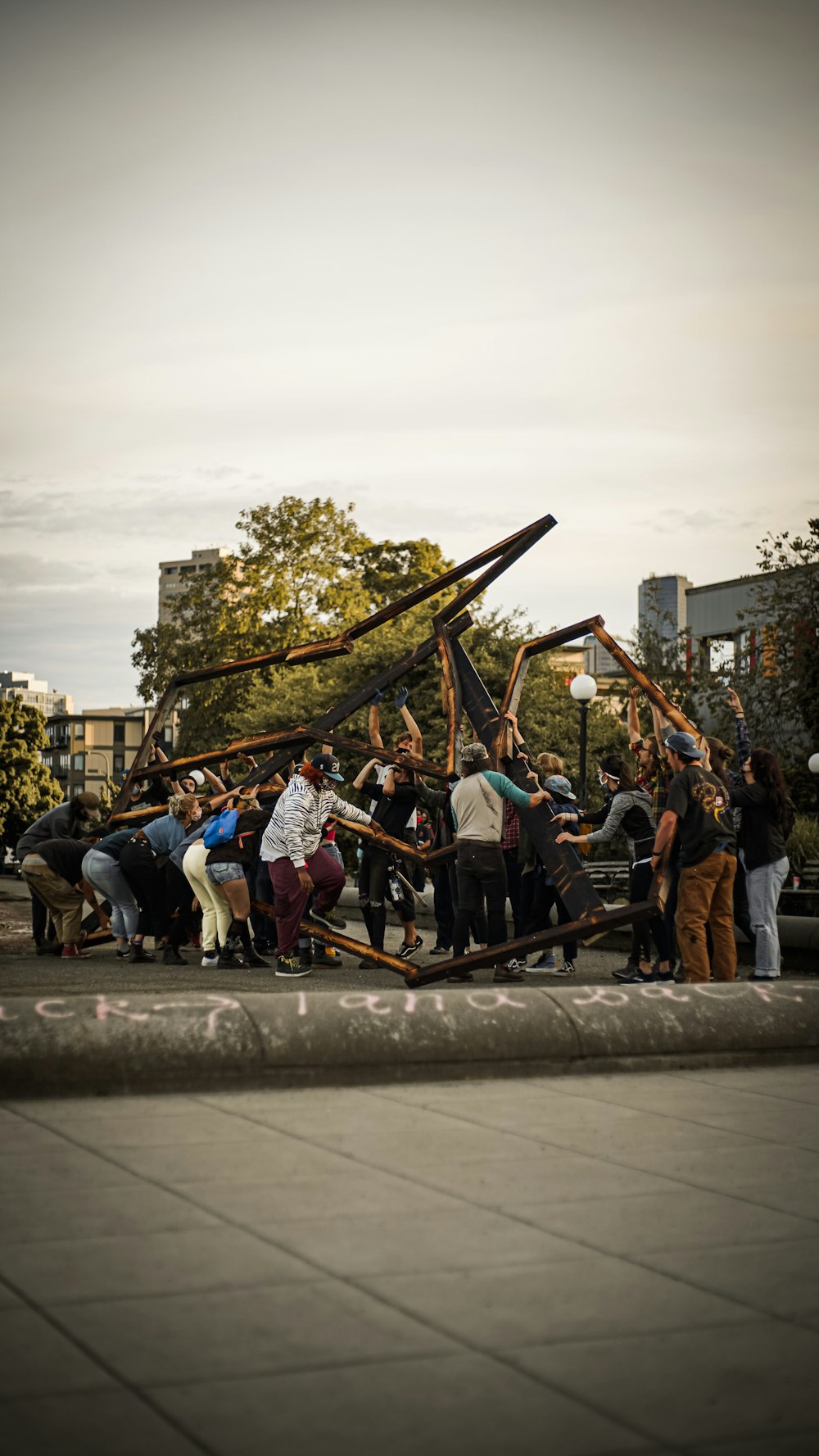 people sitting on bench during daytime