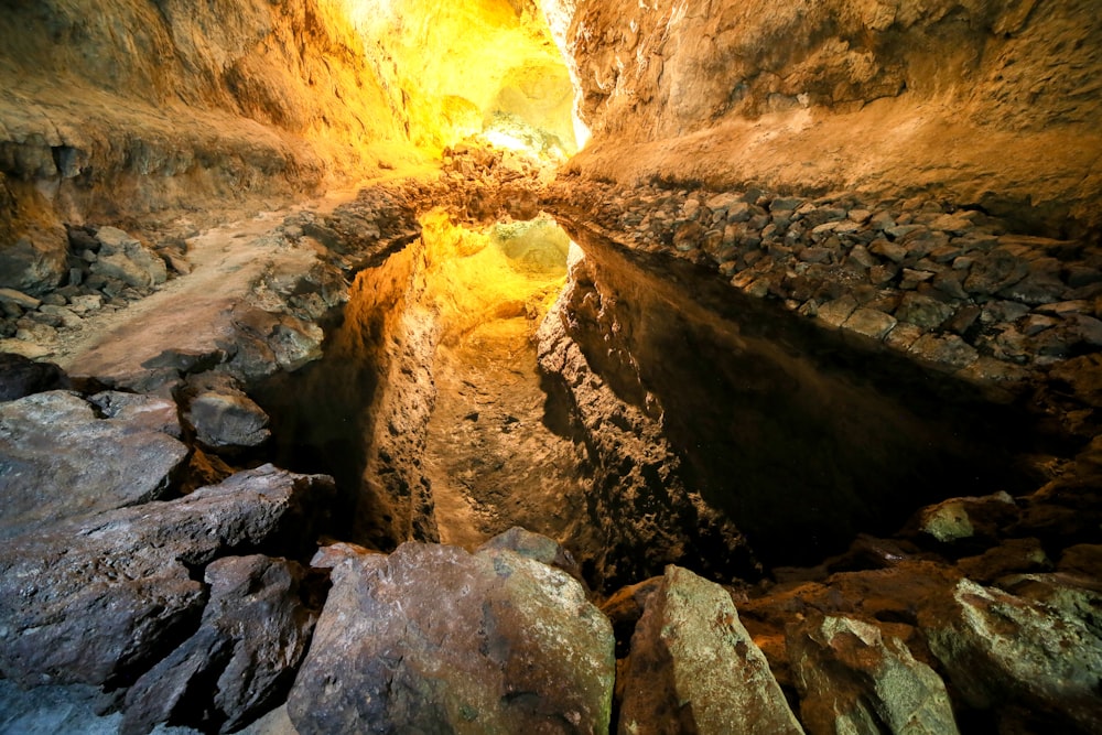 brown and yellow rock formation