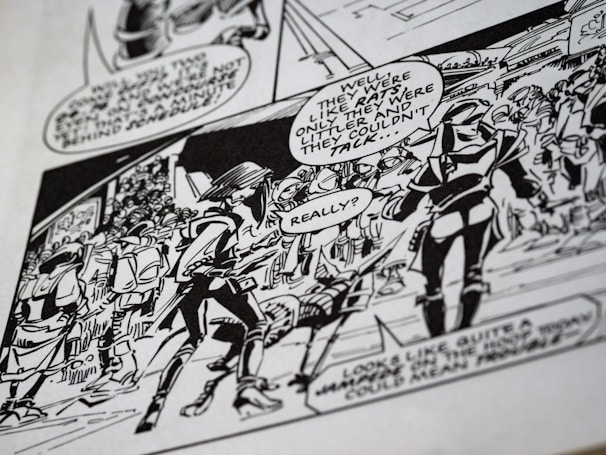 A comic scene capturing a humorous social interaction.