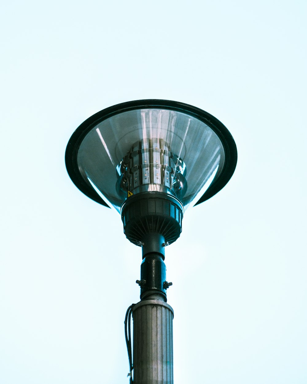 black and gray street lamp