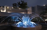 Elegant electronic water fountain for cats with LED lighting.