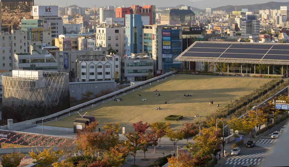 aerial view of city buildings during daytime