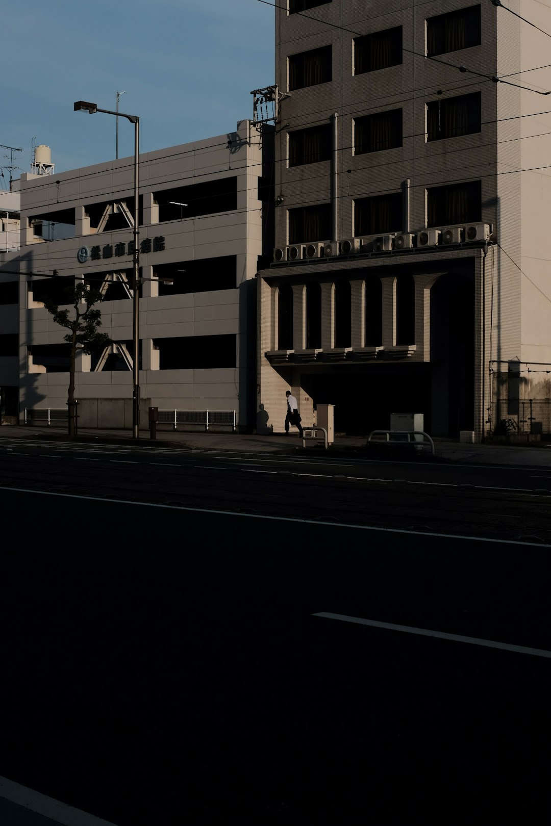 white and black concrete building during night time