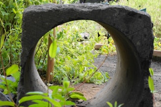 View of a large Lutetian borehole with double screen installation in Paris green spaces.