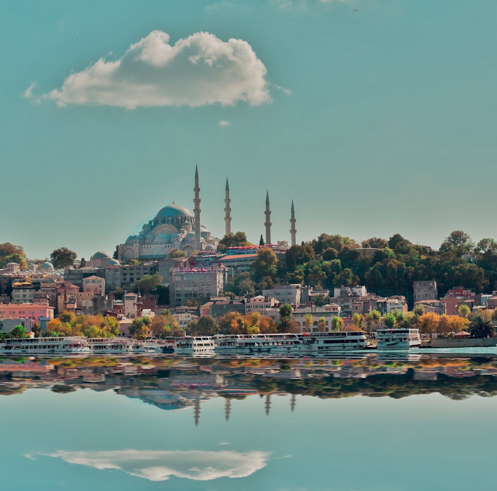 city buildings near body of water under blue sky during daytime