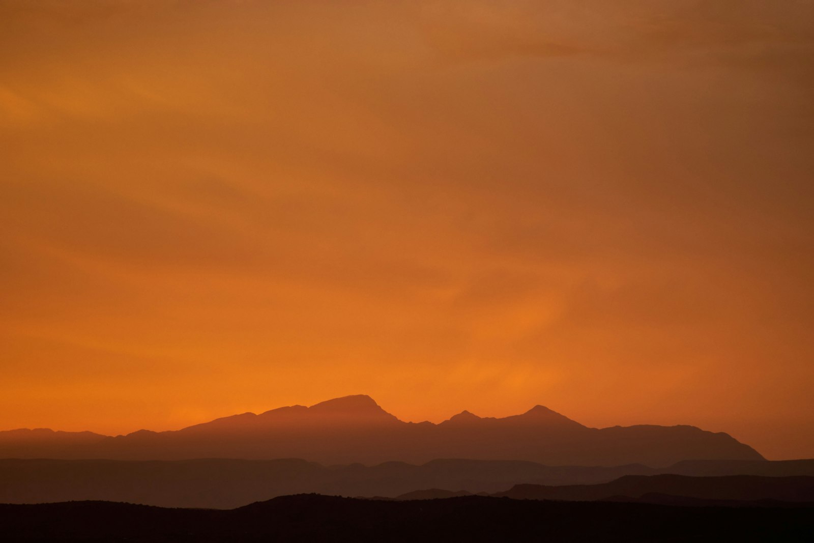 Sony a7 II + Sony FE 70-300mm F4.5-5.6 G OSS sample photo. Silhouette of mountains under photography