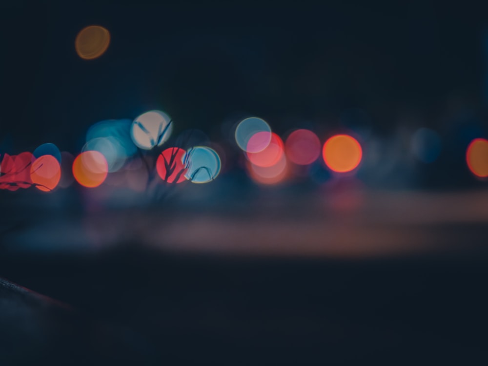 bokeh photography of lights during night time