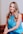 smiling girl in blue sleeveless dress