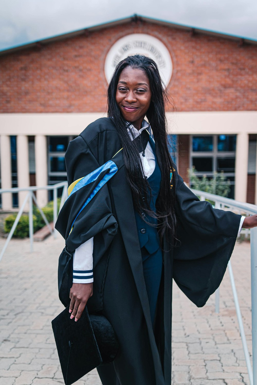 woman in black academic dress