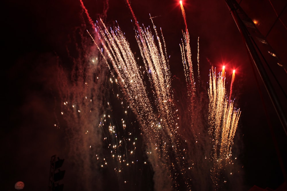 fireworks display during night time