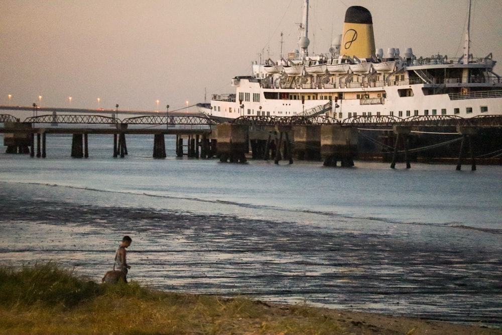 Crucero blanco en el mar durante el día