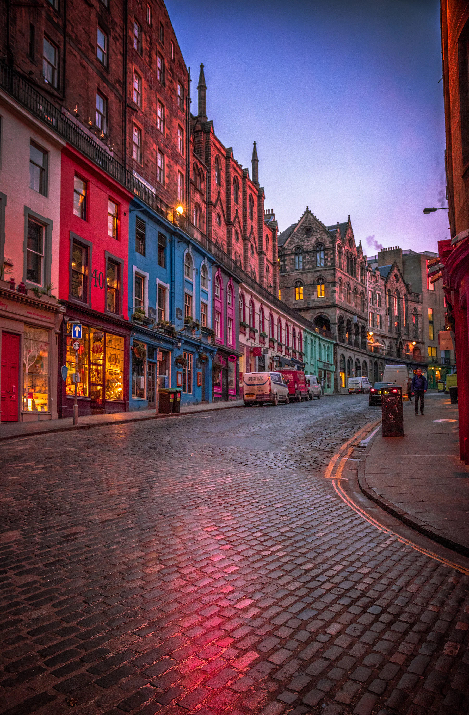 Scottish sandstone street
