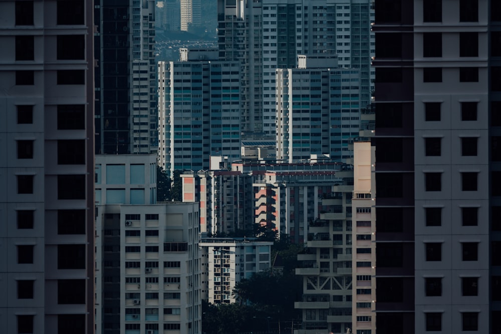 edifício de concreto branco e preto durante o dia