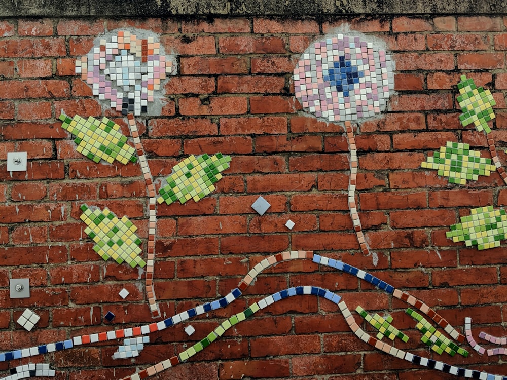 Decoración de pared floral blanca y verde