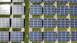 white and blue solar panels