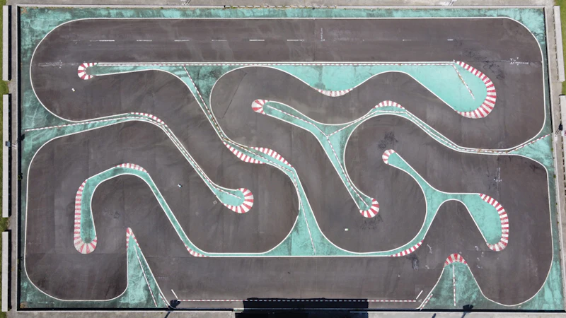 Circuito de karting visto desde el aire