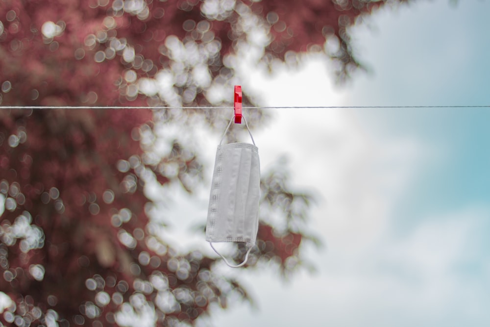 clear glass bottle with red and white string lights