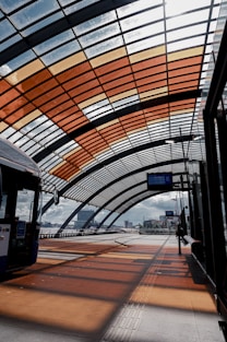 black and brown train station