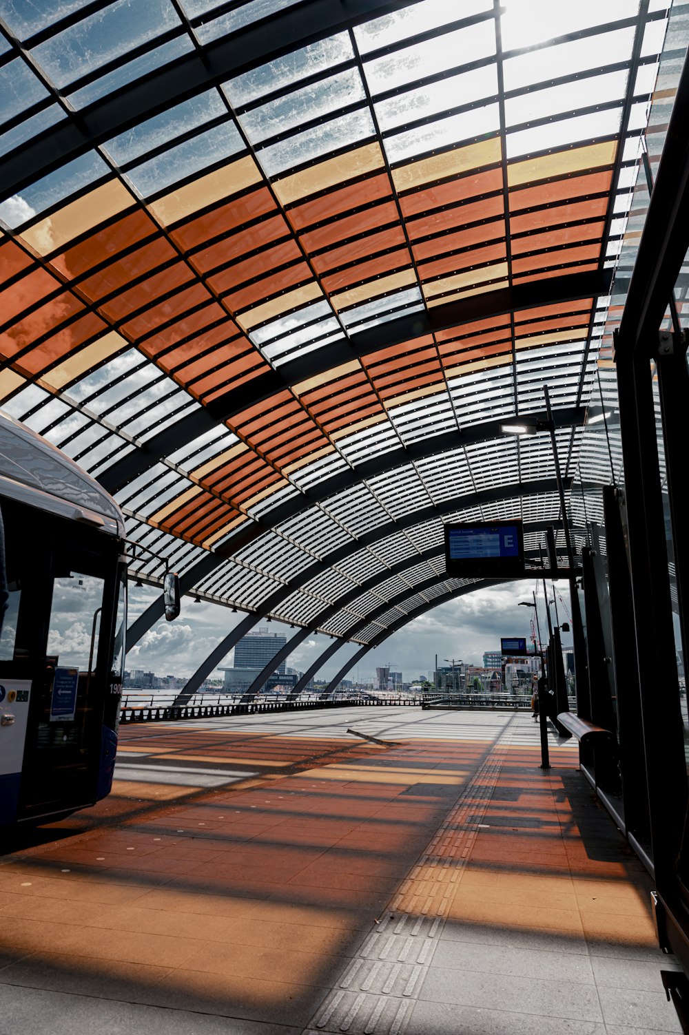 black and brown train station